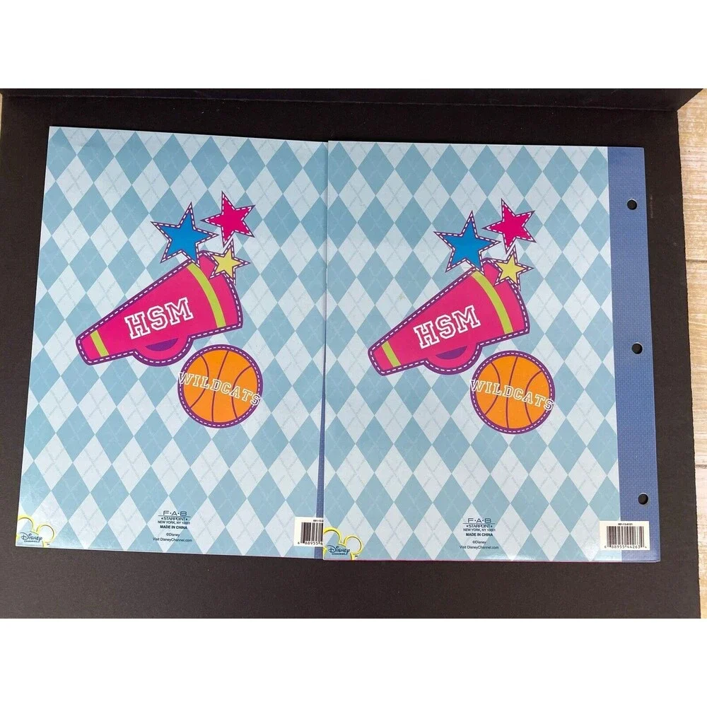 2 High School Musical 3 Hole Pocket Folders Zac Efron NEW